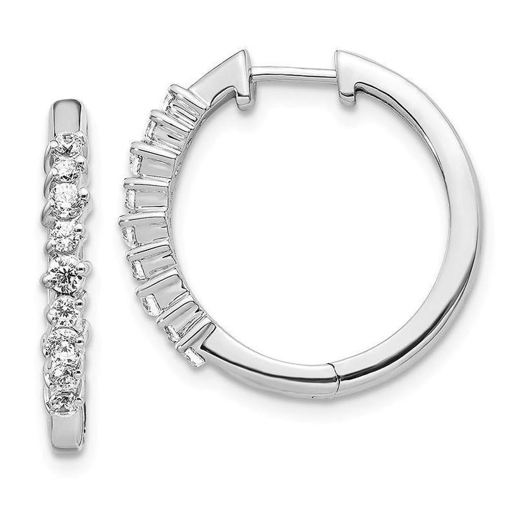 Fancy Diamond Hoops 14k White Gold Diamond Hoop Earrings.  0.50ctw Gold Diamond Hoop Earrings, Fancy Diamonds, White Gold Earrings, Diamond Hoop Earrings, Stunning Earrings, Anniversary Wedding, Thanksgiving Christmas, Real Diamonds, Diamond Clarity