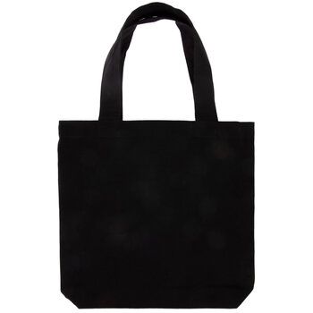 Customize your accessories by incorporating foundations like this Black Canvas Tote Bag into the mix. This heavy canvas bag boasts a solid black color, two handles, and a pocket that has been stitched to the interior hemline. Personalize it with embroidery thread, enamel pins, and more before loading it with the essentials that will help you stay stylish and prepared no matter where you go! Details: 	 Length: 17 1/4" 	 Width: 16 1/8" 	 Handle Drop Length: 10" Black Rectangular Canvas Bag With Canvas Lining, Black Canvas Bags With Canvas Lining, Black Canvas Bag With Canvas Lining, Black Shopping Bag With Canvas Lining, Black Double Handle Bag With Canvas Lining, Black Canvas Tote Bag For School, Black Cotton Shoulder Bag With Canvas Lining, Cotton Canvas Bag With Double Handle For School, Large Capacity Black Canvas Bag