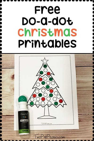 a christmas tree with the words free do - a - dot printables on it