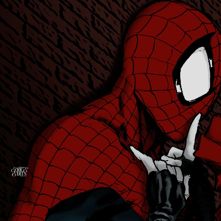 a spider - man with his hands on his face looking at the viewer's phone