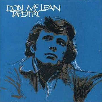 a painting of a man's face with the words don mclean tape art on it