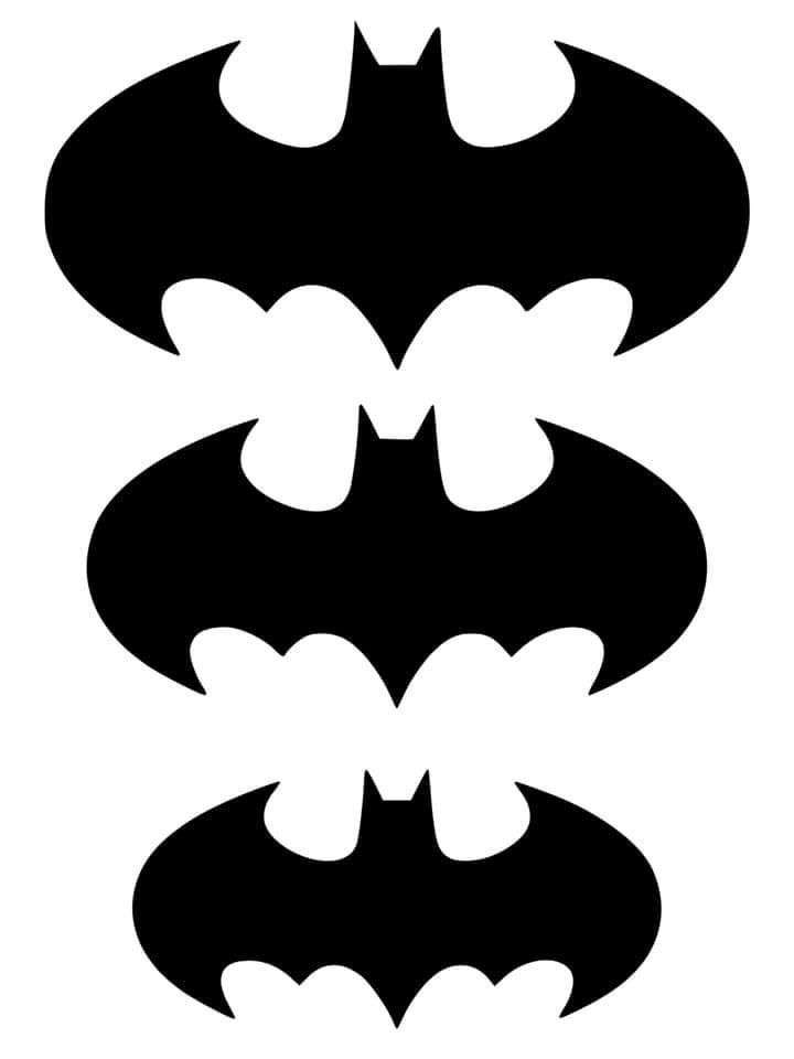 the batman symbol is shown in black and white