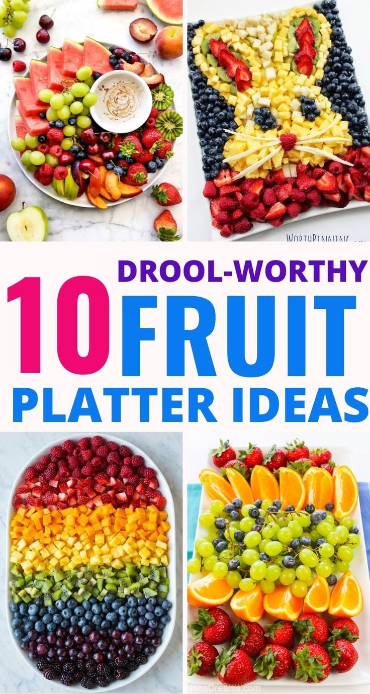 10 fruit platter ideas with the title overlay