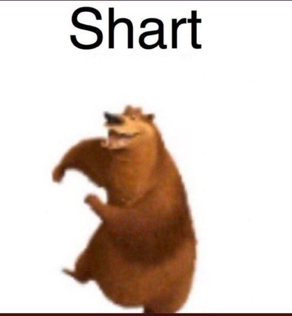 a bear is standing on its hind legs with the caption that says, what do you think?