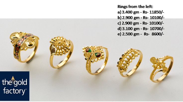 Ladies Ring - Design 2 Ladies Gold Rings Indian, 4 Grams Gold Ear Rings, Ladies Ring Design, Women Rings Gold, Gold Ring Design For Women, Ring Design For Women, Gold Ear Rings, Gold Ring Indian, Tanishq Jewellery