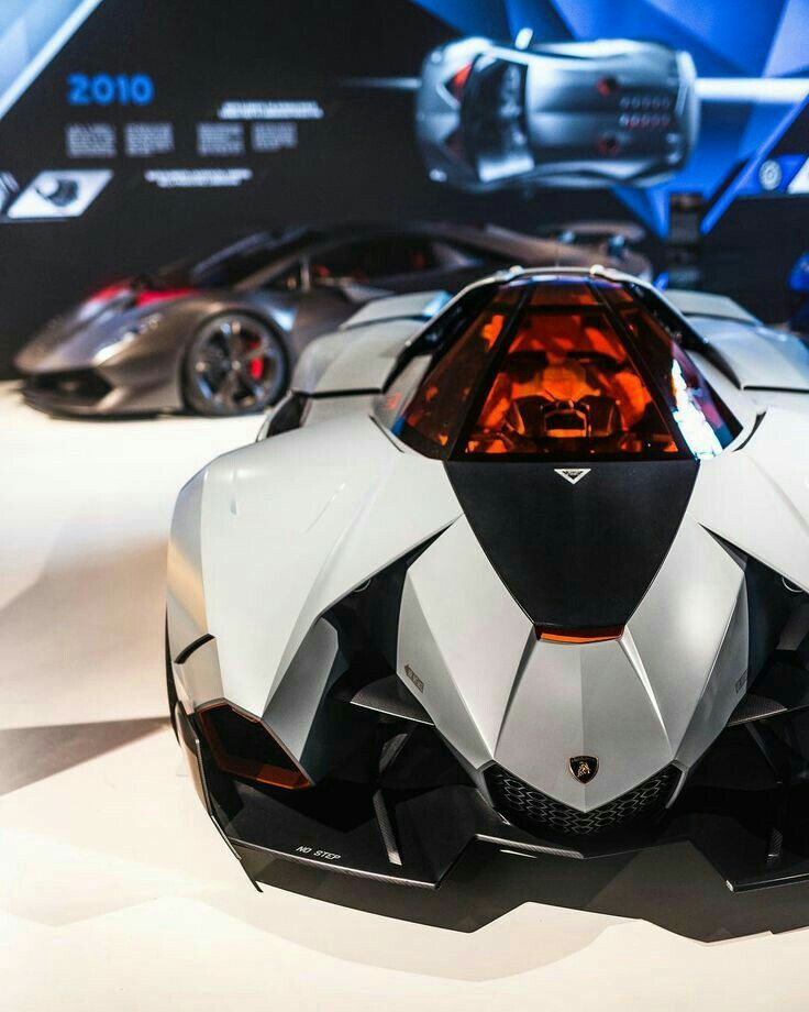 the futuristic car is on display at the show