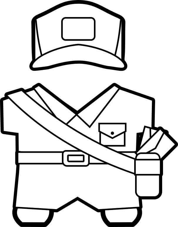 a black and white drawing of a soldier