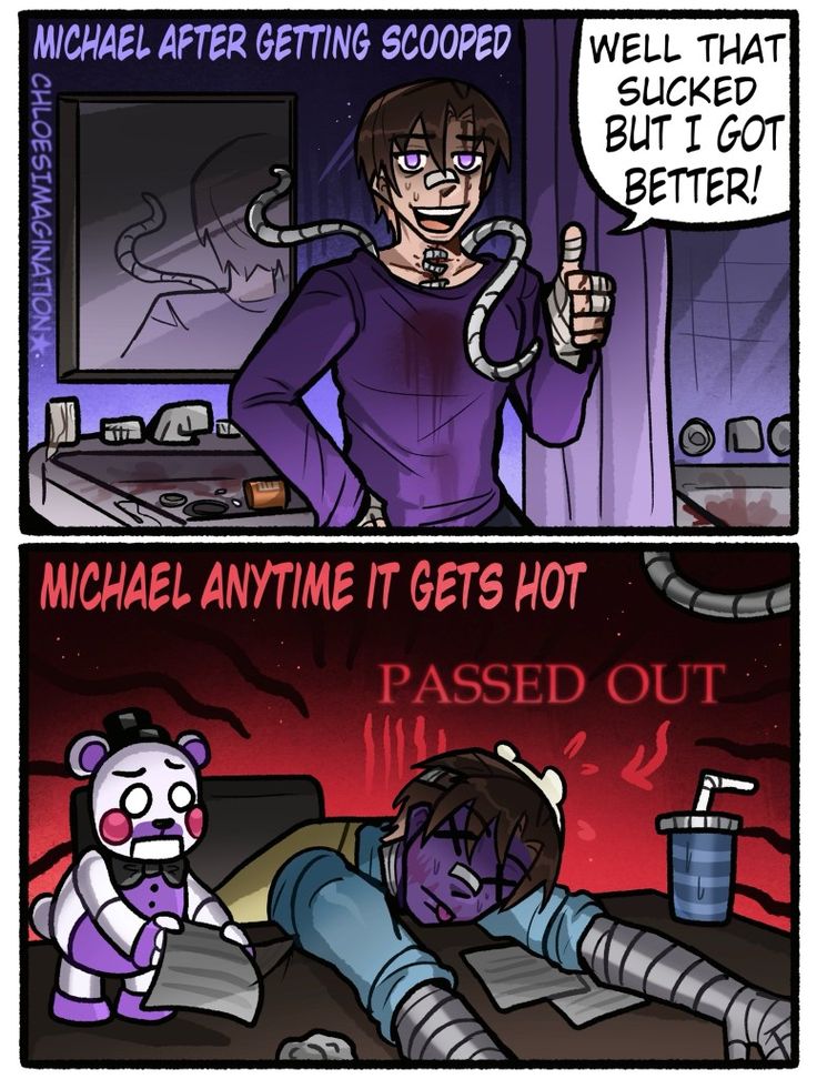 two comics with one saying, michael anytime gets hot passed out and the other says