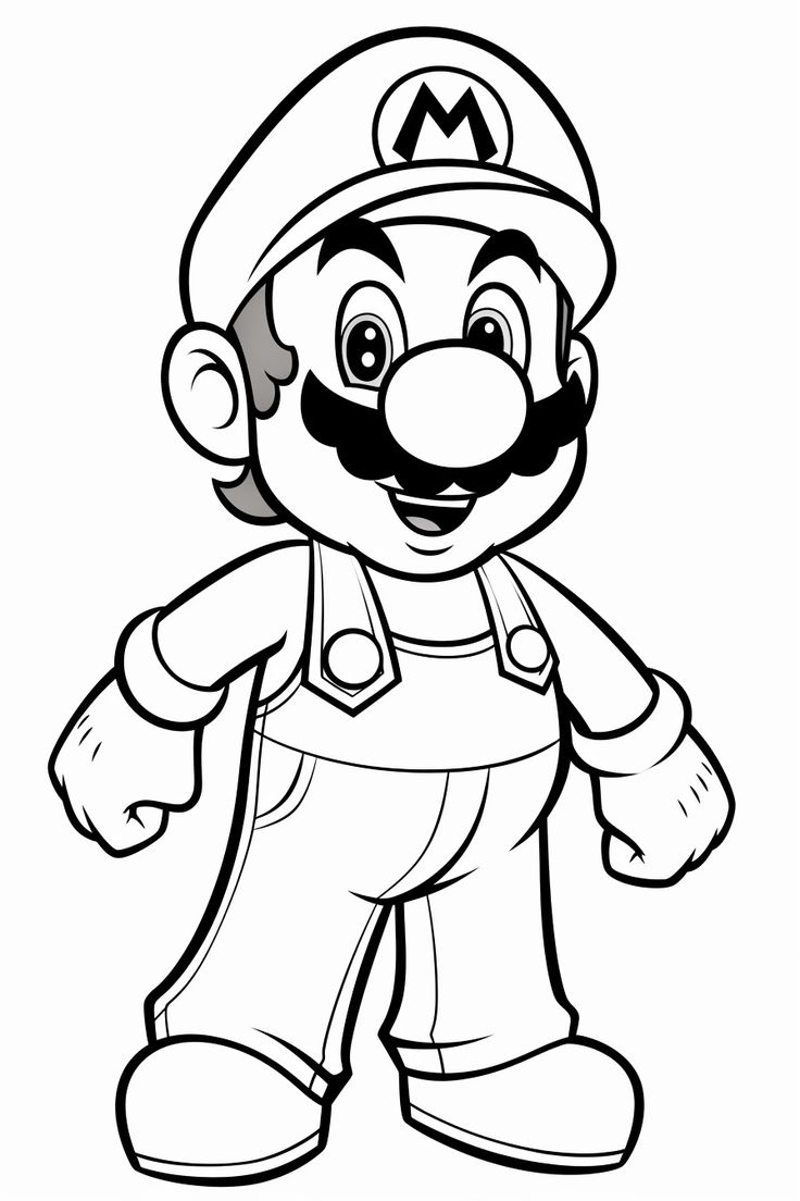 mario coloring pages to print for kids