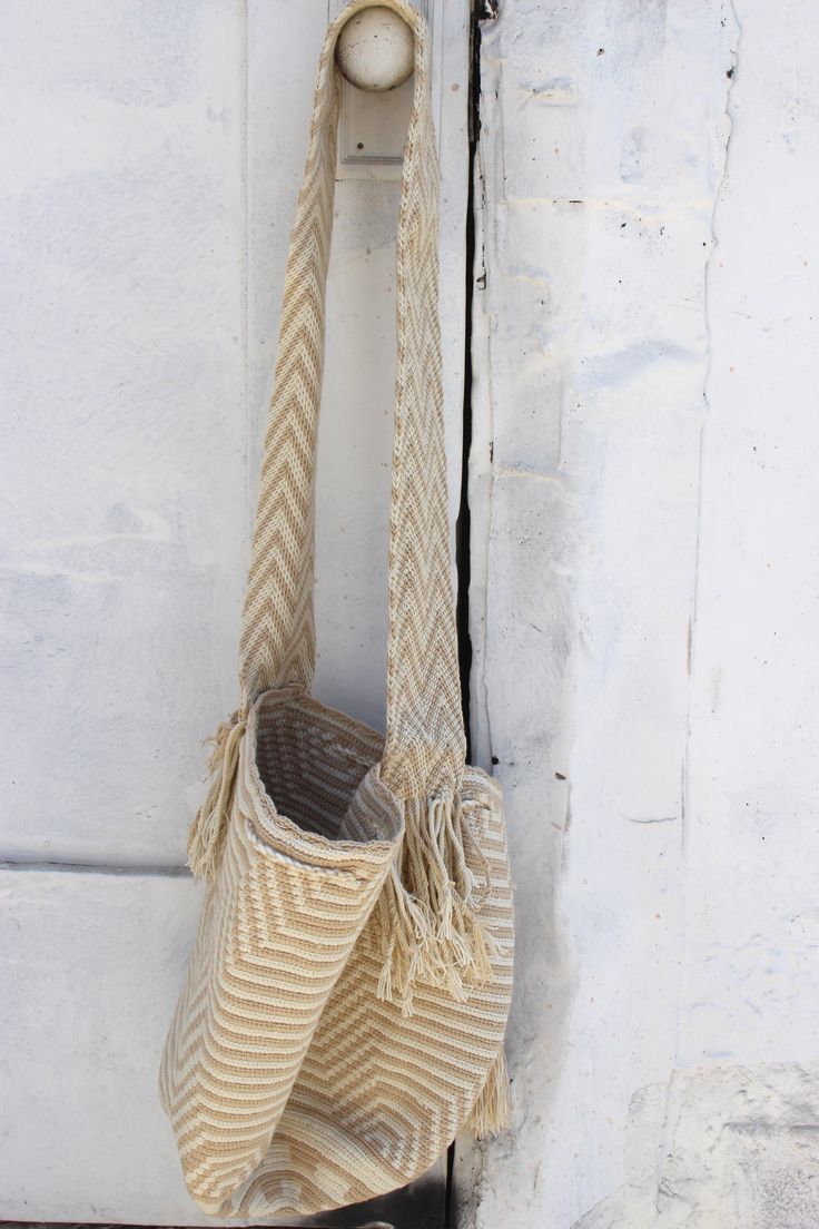 Ivory Crocthet Mayan Tribal Quilted Travel Bag by Daughters of Culture Neutral Earth Tones, Earth Tone Color, Quilted Bags, Quilted Fabric, Braided Rope, Quilted Bag, Fabric Bag, Large Bag, Quilt Fabric