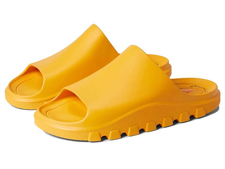 Free People Movement Slide - Women's Shoes : Orange : Style yourself wearing the sporty and lightweight Free People Movement Slide Sandals. Synthetic upper and lining. Synthetic cushioned insole. Slip-on closure. Open round toe style. Synthetic outsole. Made in Italy. Measurements: Heel Height: 7 10 in Weight: 13 oz Platform Height: 5 9 in Product measurements were taken using size LG (US Women's 9-10), width M. Please note that measurements may vary by size. Weight of footwear is based on a sin Slip-resistant Outdoor Sandals For Spring, Comfortable Lightweight Slip-on Sport Sandals, Comfortable Non-slip Sandals, Comfortable Non-slip Foam Sandals, Comfortable Slip-resistant Sport Sandals With Round Toe, Comfortable Solid Color Slides With Rubber Sole, Comfortable Slip-on Sport Sandals For Sports, Comfortable Foam Slip-on Sandals, Slip-on Round Toe Sports Sandals