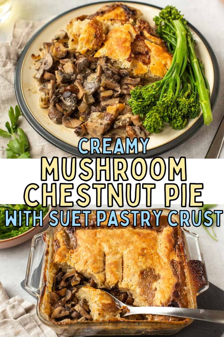 creamy mushroom cheesy pie with sweet pastry crust is an easy and delicious dessert