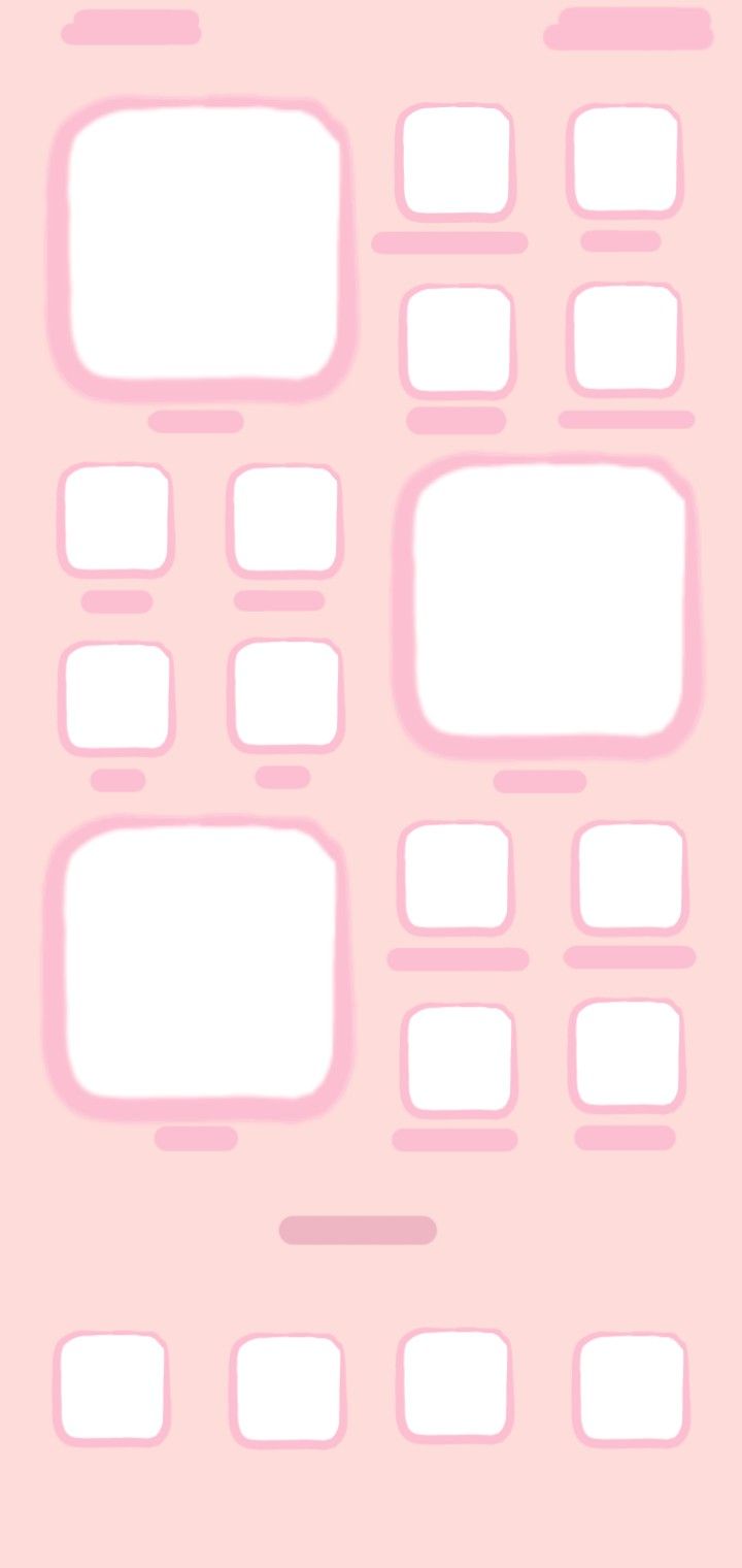 a pink background with white squares and rectangles