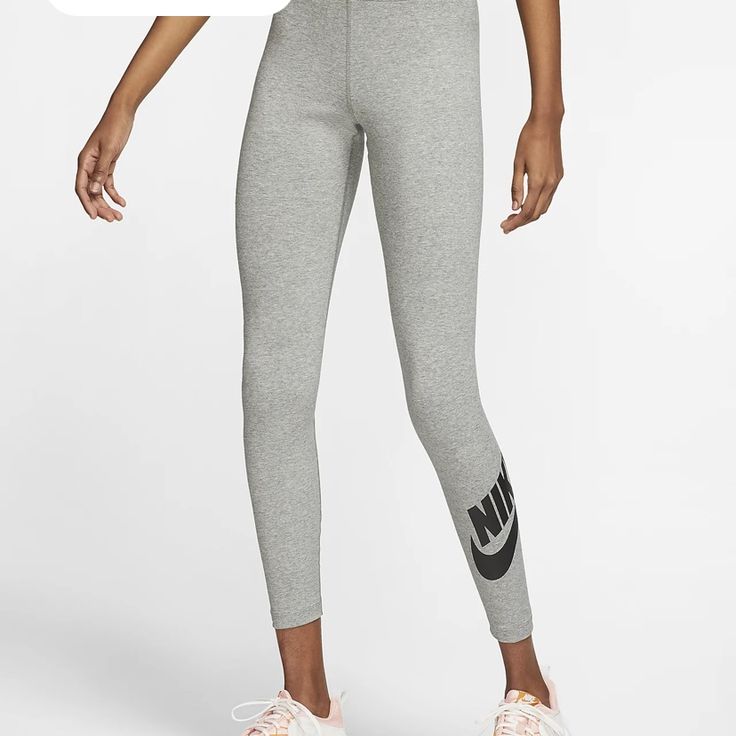 Basically Like New Nike Grey Leggings, Never Worn Because They Did Not Fit Me. Grey Nike Leggings, Black Spandex Shorts, Nike Yoga Pants, Nike Running Leggings, Nike Pro Leggings, Black Capri Leggings, Nike Sweatpants, Green Leggings, Nike Leggings