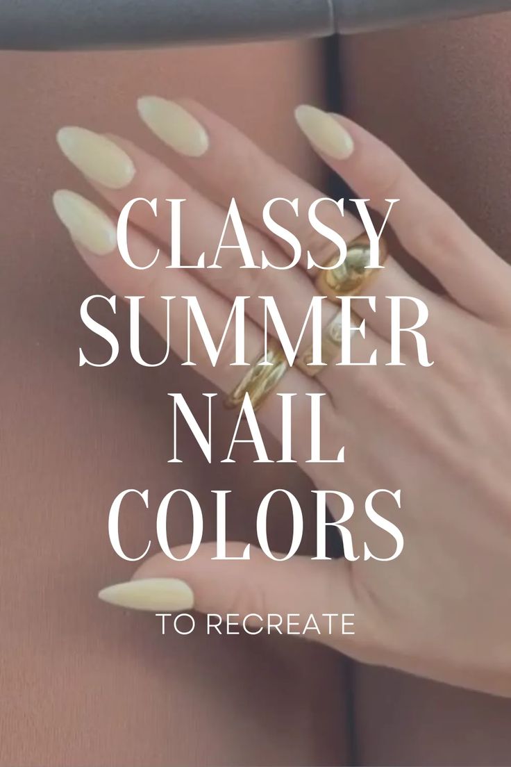 Best Summer Nail Color Trends for 2024 - the gray details Subtle Summer Nail Colors, Tan Summer Nails, Sophisticated Summer Nails, Summer Classy Nails 2024, Nail Color That Makes You Look Tan, Classic Summer Nails 2024, Summer Professional Nails, Neutral Nails For Summer, Boss Babe Nails