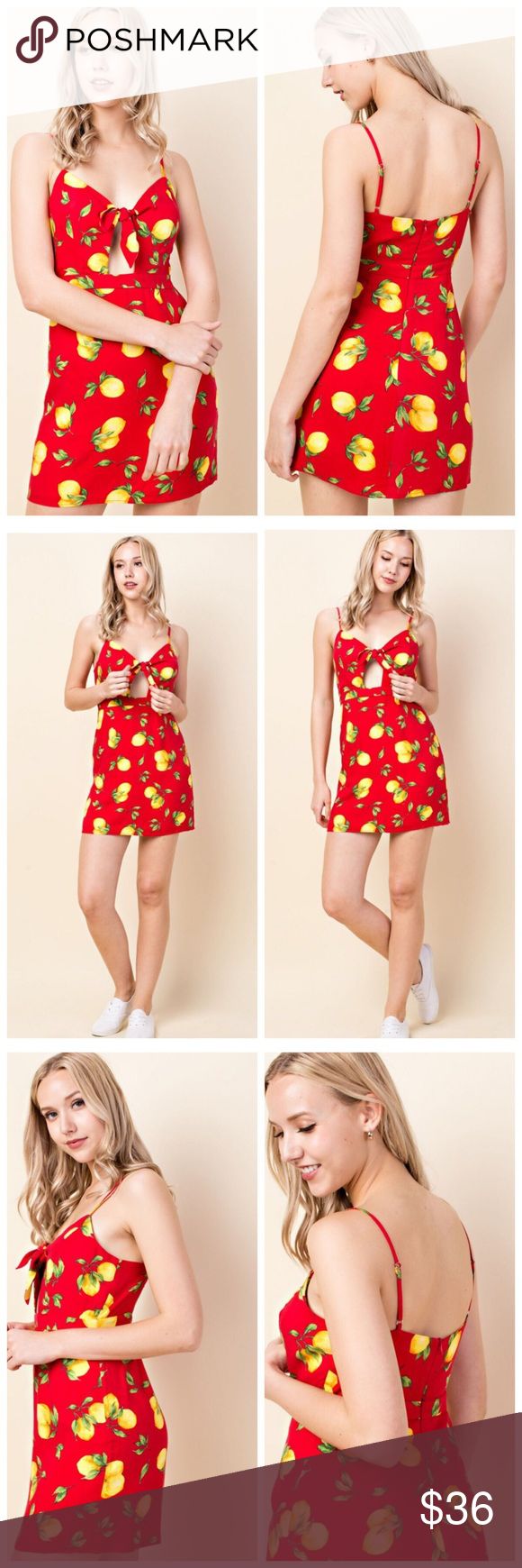 🆕Coming Wednesday $10 off Preorder Just Offer 🆕Lemon print red dress with Bow detail. 100% rayon  Made in USA White on another listing Honey Punch Dresses Mini Red Dress With Bow, Lemon Print Dress, Honey Punch, Lemon Print, Boutique Dresses, Bow Detail, Dress With Bow, Red Dress, Dresses Mini