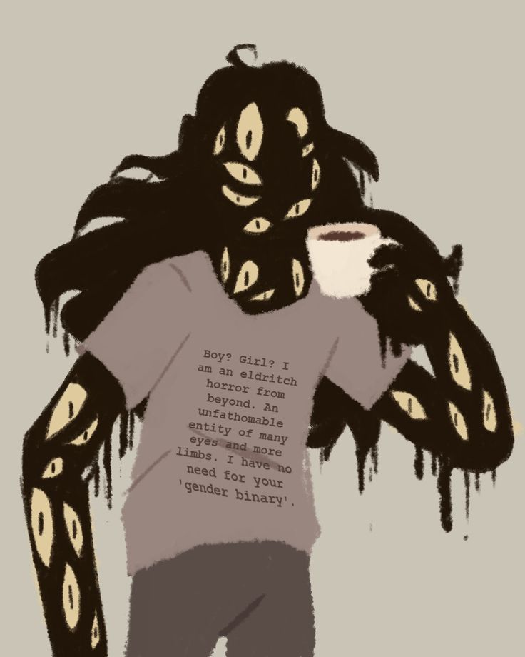 a drawing of a person with dreadlocks holding a coffee cup in their hands