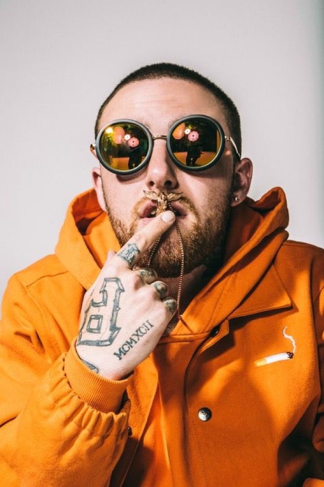 the orange 🍊 Mac Miller Tattoos, Ariana Grande Mac, Mac Miller, Hip Hop Culture, Haircuts For Men, Rappers, Ariana Grande, Music Artists, A Man