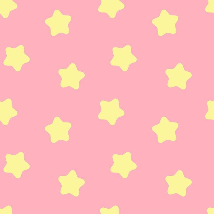 a pink and yellow background with small stars on the bottom right corner, as well as smaller ones in the middle