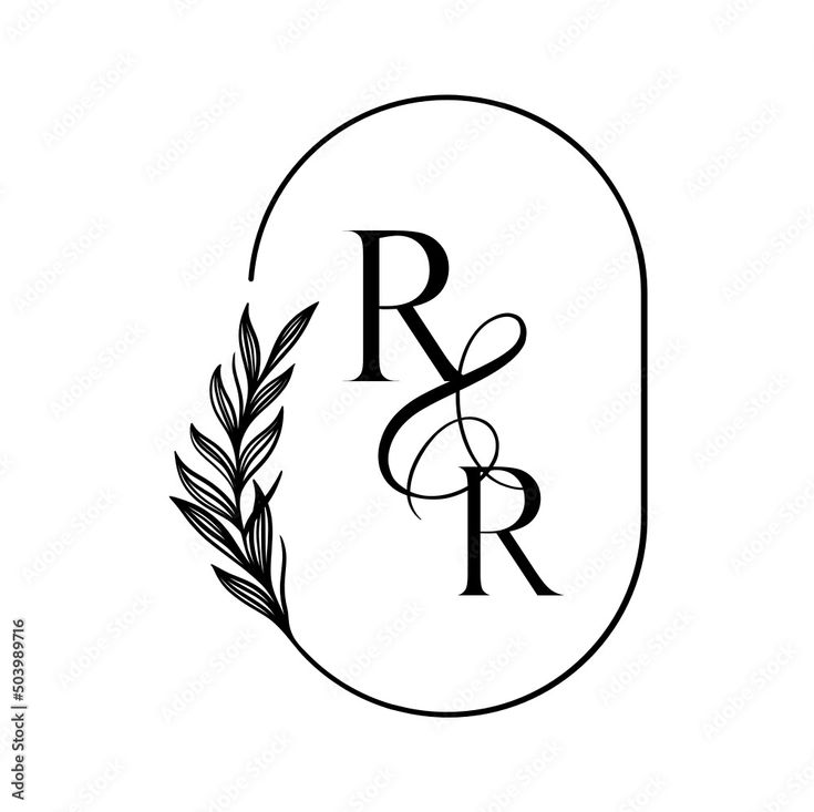 the letter r and person with leaves on it