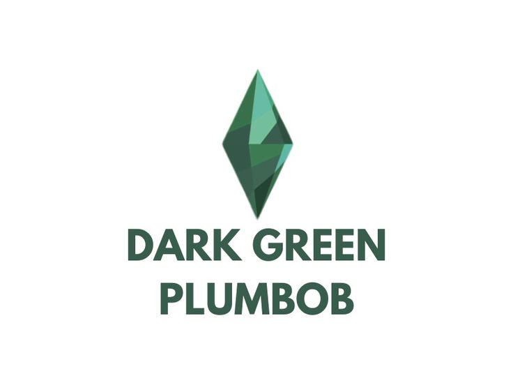 the logo for dark green plumbob, which is made up of geometric shapes