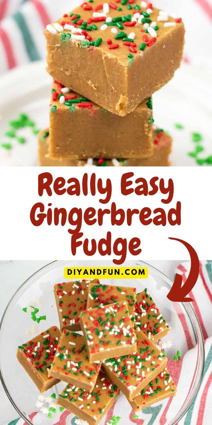 the recipe for gingerbread fudge is easy to make and tastes just 3 ingredients