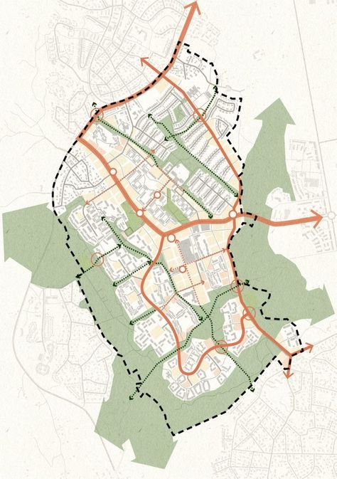 a map shows the location of several different areas in this area, including buildings and streets