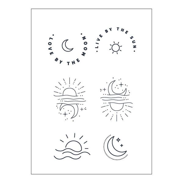 the sun, moon and stars stamp set