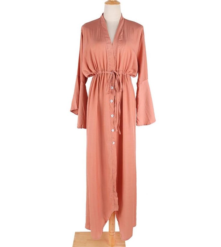 Brand Name: BOHO INSPIREDSilhouette: A-LINEOrigin: CN(Origin)Season: SummerNeckline: V-NeckSleeve Style: RegularDecoration: BowStyle: BohemianDresses Length: Ankle-LengthMaterial: COTTONMaterial: LaceSleeve Length(cm): FullWaistline: NaturalPattern Type: Solid V-neck Beach Dress With Tie Waist For Vacation, Solid Color Maxi Dress For The Beach, Bohemian V-neck Tie Waist Cover-up, Solid Color Maxi Dress For Beach, Beach Maxi Length Solid Color Dress, Bohemian Solid Color Maxi Dress For Vacation, Bohemian Solid Color Maxi Dress For Beach Season, Long Sleeve Solid Color Maxi Dress For Beach, Summer Maxi Dress In Solid Color For Beach Season