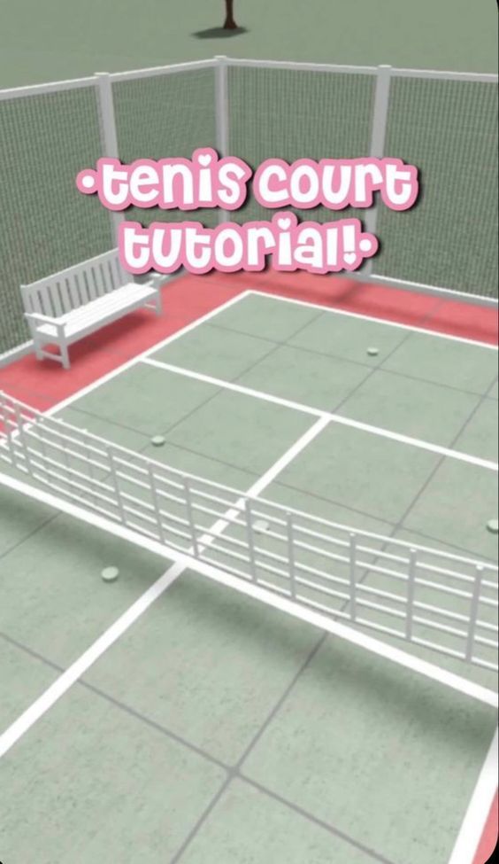 a tennis court with a bench on the side and an advertisement above it that says tennis court