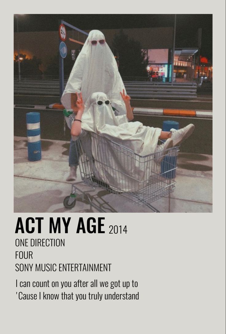 a man sitting in a shopping cart with the caption'act my age '