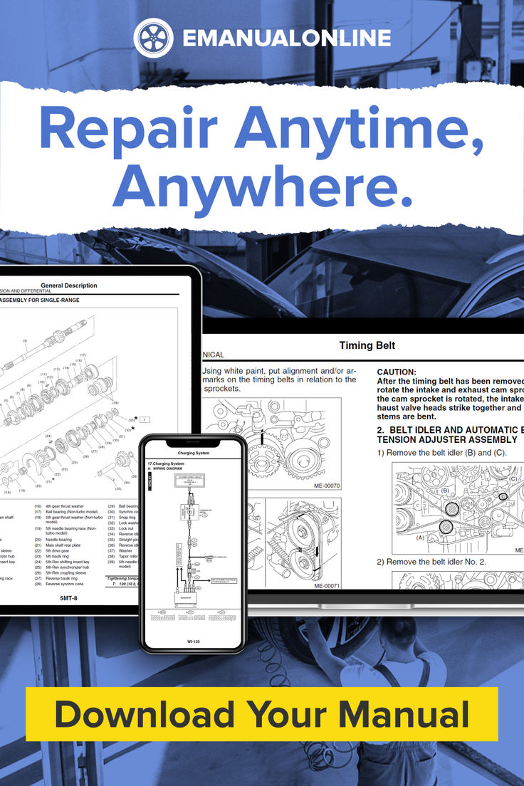 the repair manual for an engine and its components is shown in this image, with text reading