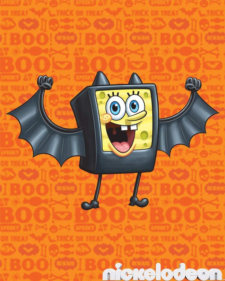 spongebob on an orange background with lots of numbers