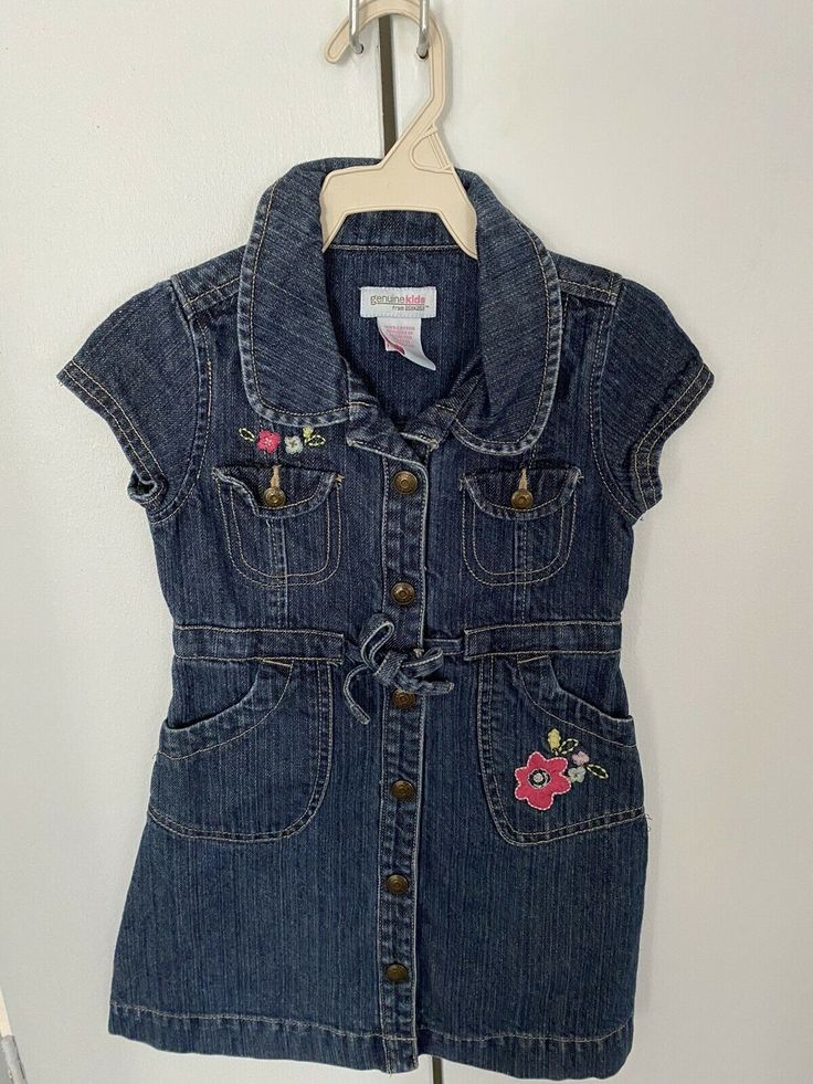 Girls 3T Genuine Kids Denim Dress So Pretty. Shipped with USPS First Class. Dress is from a pet/smoke free home, thanks for looking and please check out my other auctions as I’ll gladly combine shipping. Cute Cotton Denim Dress In Denim Blue, Cute Denim Blue Cotton Dress, Cute Cotton Denim Dress, Cute Denim Dress With Pockets For Summer, Cute Summer Denim Dress With Pockets, Cute Denim Dress With Pockets, Cute Fitted Cotton Denim Dress, Cute Fitted Medium Wash Denim Dress, Cute Short Sleeve Denim Dress