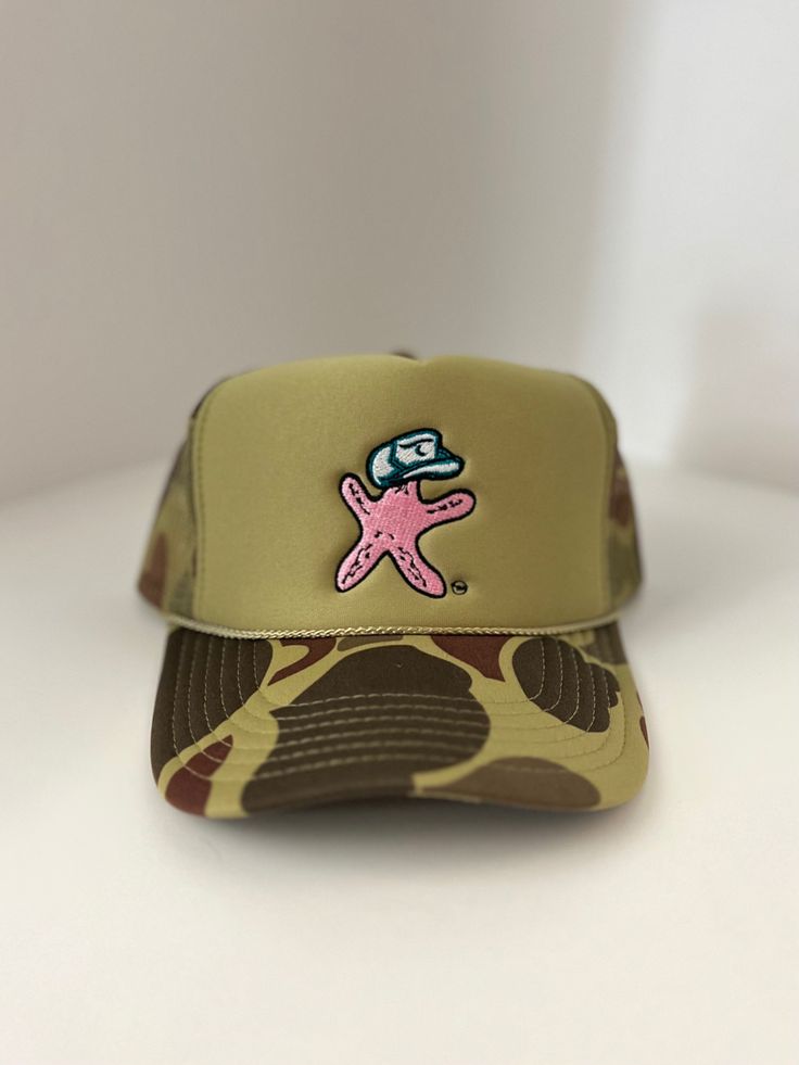 Shop Saltwater Saddle !! 🤠 Camo Trucker Hat, Starfish, Saddle, Trucker Hat, Camo, Cowboy, Hats, Blue