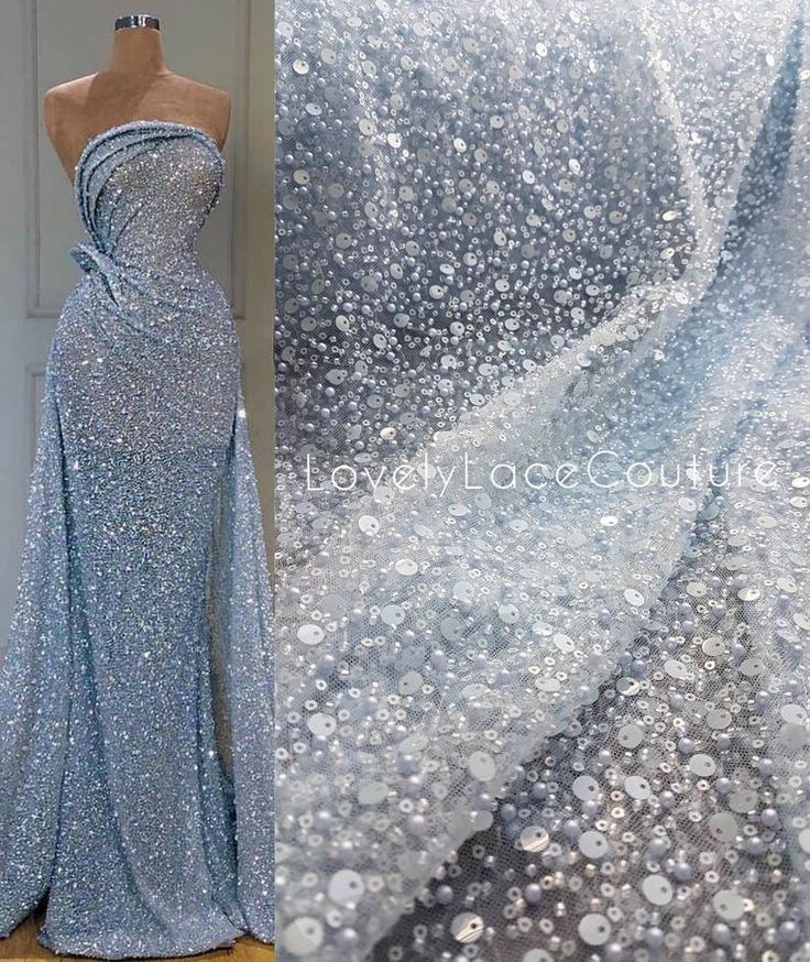 Amazing beaded bridal lace fabric with big sequins Pallas | Etsy Extravagent Dresses, Pink Lavender Wedding, Ice Blue Wedding, Big Sequins, Prom 2k23, Matric Dance Dress, Heavy Beaded Wedding Dress, Event Clothes, Boujee Dresses