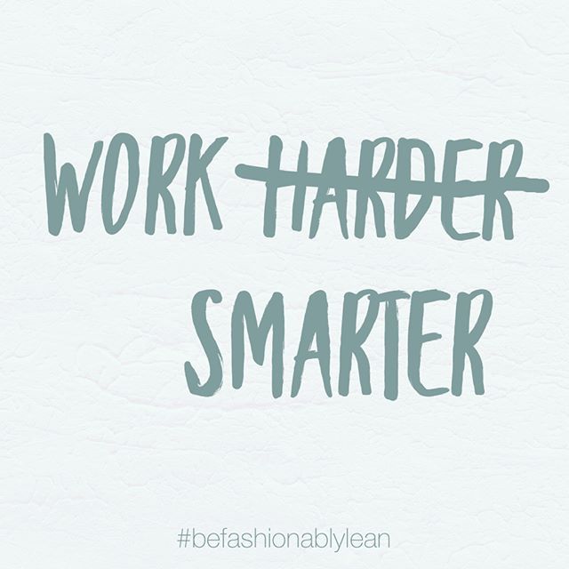 the words work harder smarter are painted on a white background with green lettering that reads,