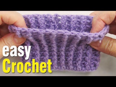 someone is crocheting the side of a purple object with text that reads, easy crochet