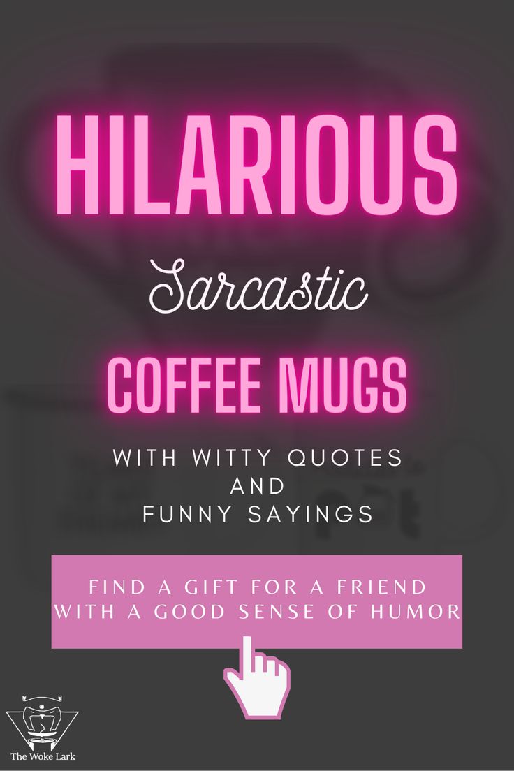 a pink neon sign that says hilarious sarcastic coffee mugs with witty quotes and funny sayings find a gift for a friend with a good sense of humor