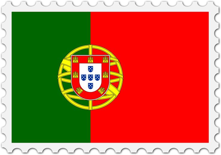 the flag of portugal is shown in red, green and yellow