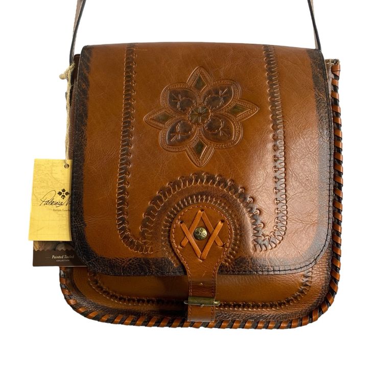 Barletta Saddlebag - Painted Tooling Patricia Nash Brand = Patricia Nash Color = Brown Pattern/Design = Tooled Leather Condition = Nwt $299 Formal Bags With Coin Pocket, Designer Leather Shoulder Bag With Coin Pocket, Designer Rectangular Shoulder Bag With Coin Pocket, Traditional Brown Shoulder Bag For Formal Occasions, Leather Evening Bag With Coin Pocket, Traditional Brown Formal Bag, Leather Shoulder Bag With Coin Pocket For Formal Use, Elegant Leather Shoulder Bag With Coin Pocket, Tooled Leather Purse