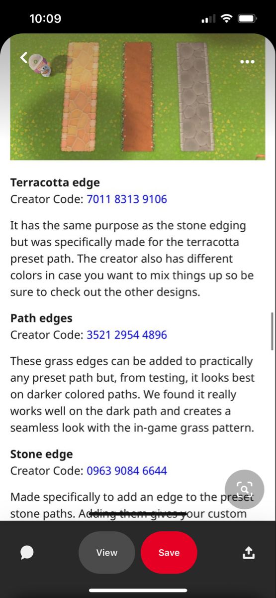 an iphone screen showing the text and image for terracotta edge, which is on display