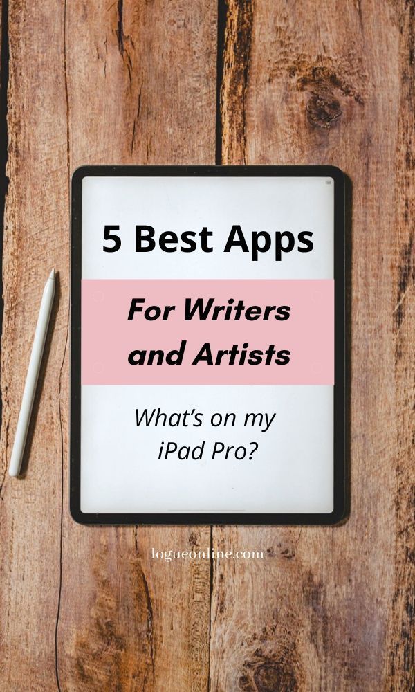 a sign that says 5 best apps for writing and artists