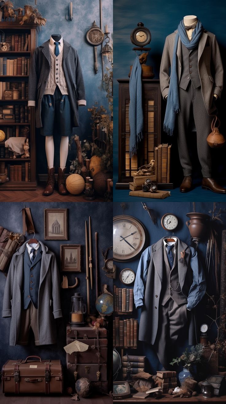 Magician Outfit Men, Magic Classroom Fantasy Art, Magic Clothes, Nautical Aesthetic, Dramione Fan Art, Harry Potter Style, Fashion Inspiration Board, Fashion Suits For Men, Cool Fits