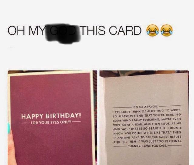 an open birthday card with the words happy birthday written on it and someone holding a book in their hand