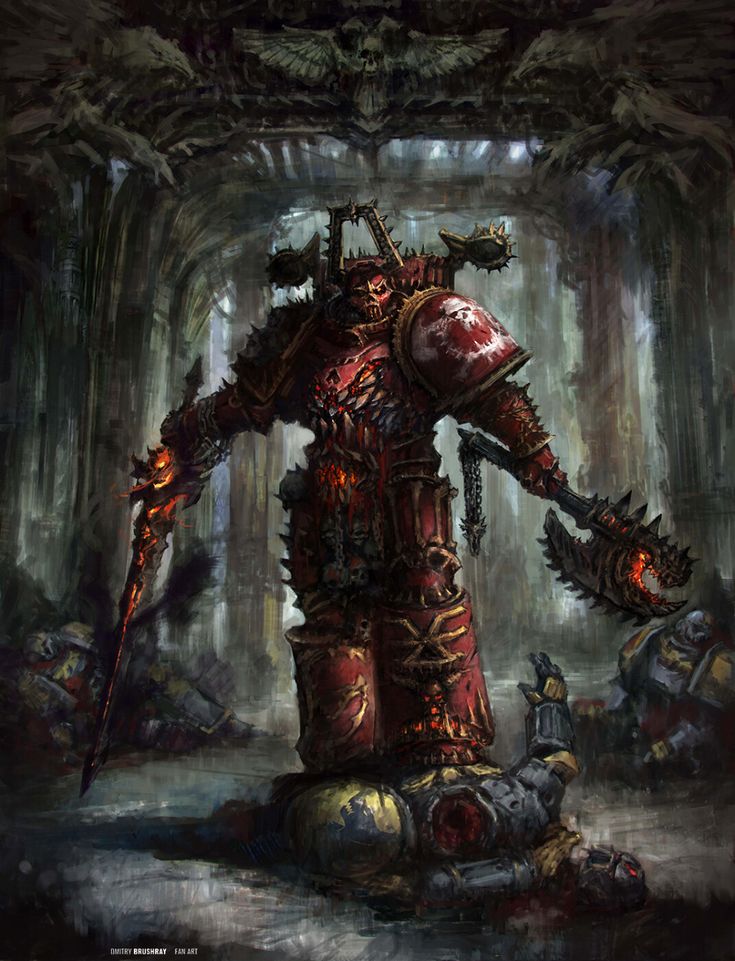 an image of a warhammer in the middle of a cave with blood on it