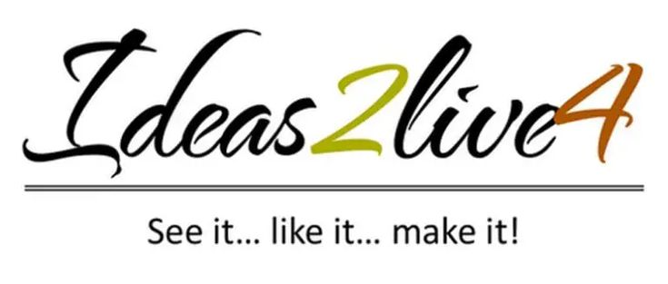 the logo for ideas 2 live 4 see it, like it make it with text