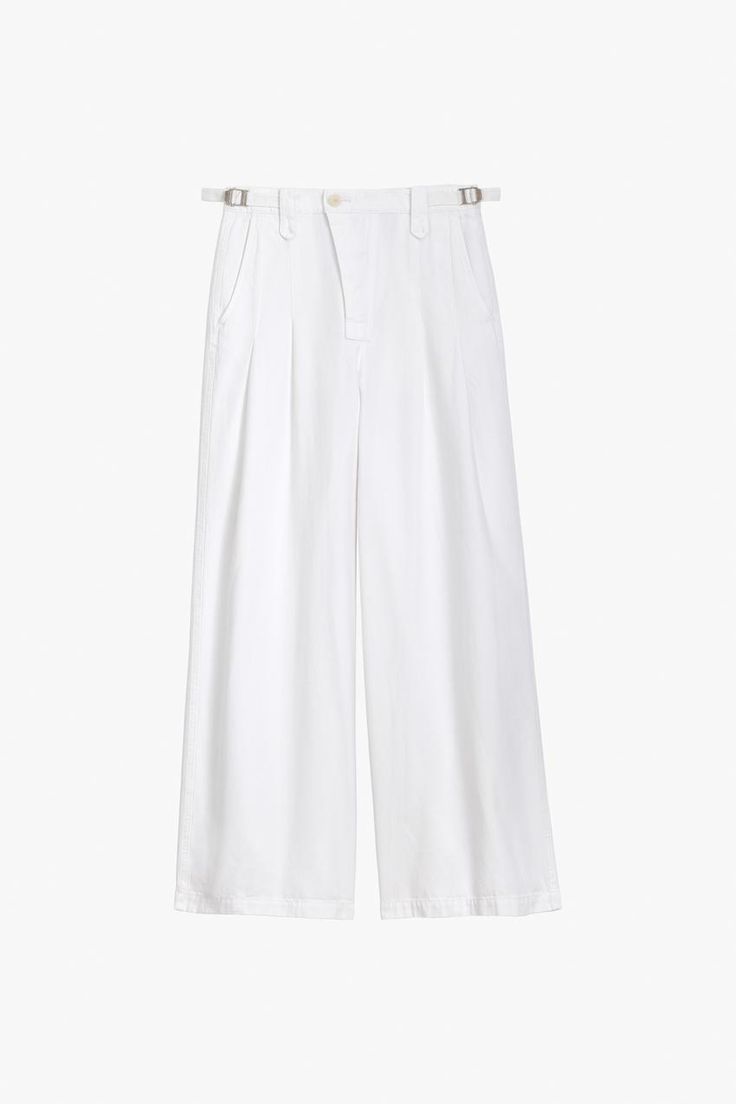 PNTS CLTT 13 - White | ZARA United States Workwear Cropped Cargo Pants With Belt Loops, Cropped Cargo Pants With Belt Loops For Work, Spring Cotton Bottoms With Belt Detail, Cotton Bottoms With Belt Detail For Spring, Zara Cotton Ankle-length Pants, Chic Straight Leg Culottes With Pockets, Summer Utility Cropped Leg Pants, Summer Utility Pants With Cropped Leg, Summer Utility Style Cropped Pants