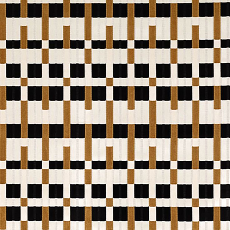 an area rug with black and brown squares on it