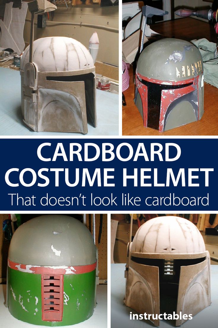 this is an image of cardboard costume helmet that doesn't look like cardboard